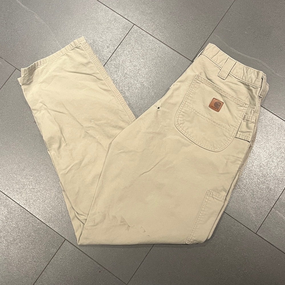 Carhartt tan loose fit pants
